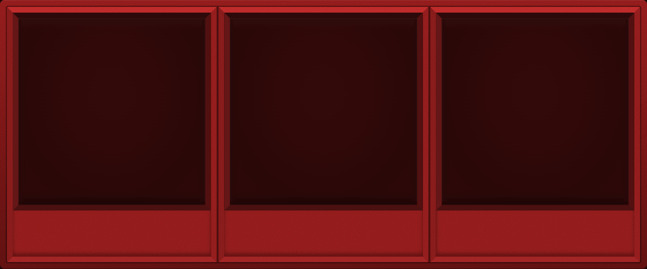 Red Display Case (1x3)